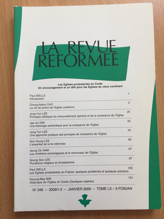 Occasion - La revue réformée #249 janvier 2009
