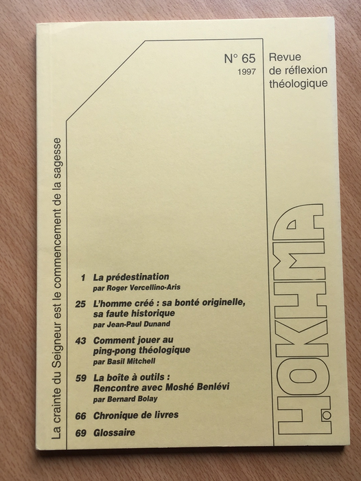 Occasion - Hokhma n°65