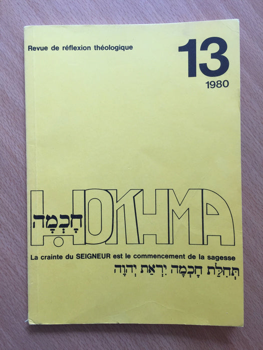 Occasion - Hokhma n°13