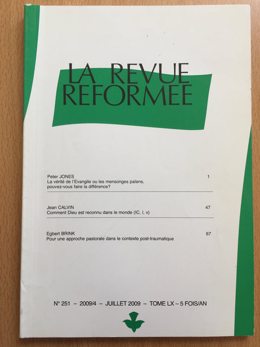 Occasion - La revue réformée #251 Juillet 2009