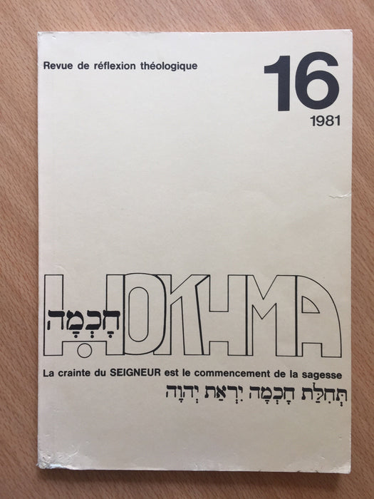 Occasion - Hokhma n°16