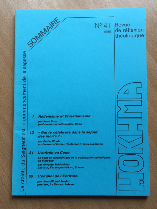 Occasion - Hokhma n°41