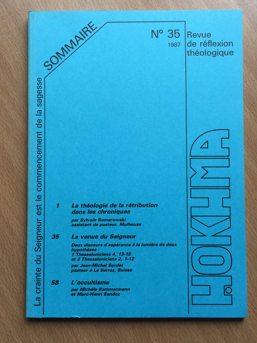 Occasion - Hokhma n°35