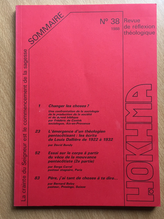 Occasion - Hokhma n°38
