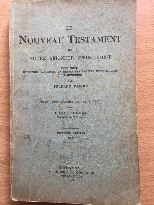 Occasion - Le Nouveau Testament de notre Seigneur Jésus-Christ
