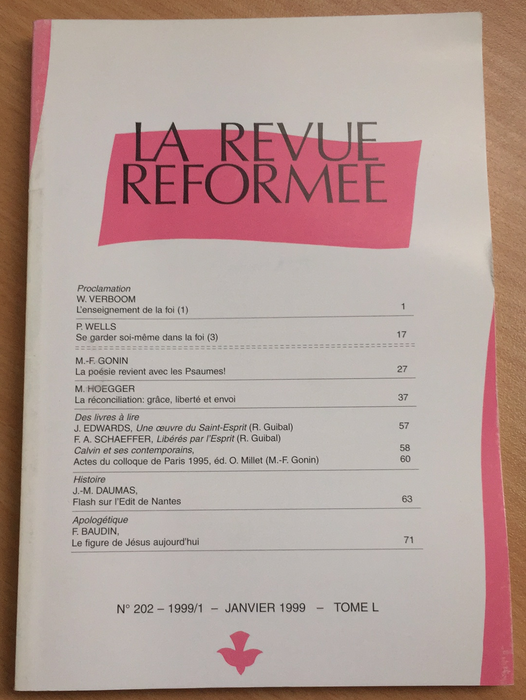 Occasion - La revue réformée #202 Janvier 1999