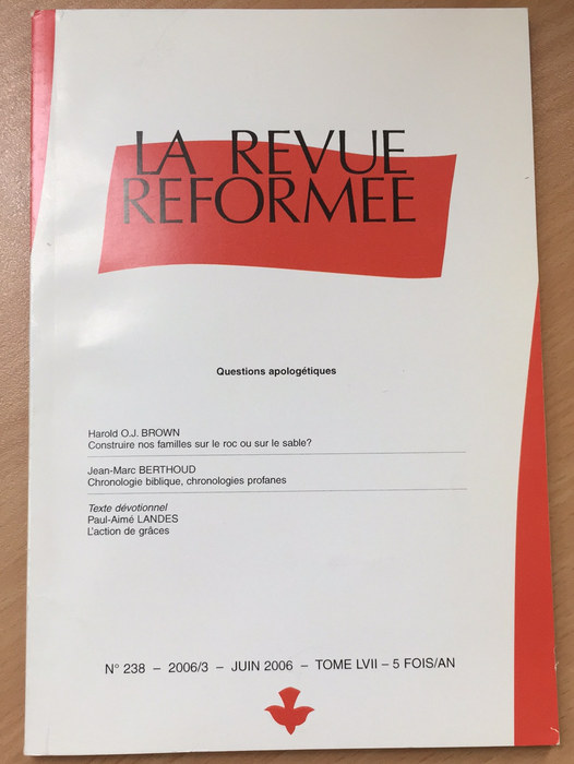 Occasion - La revue réformée #238 Juin 2006