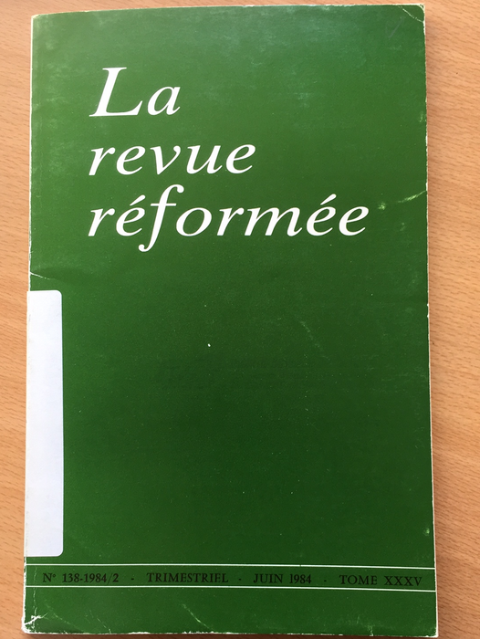 Occasion - La revue réformée #138 1984/2