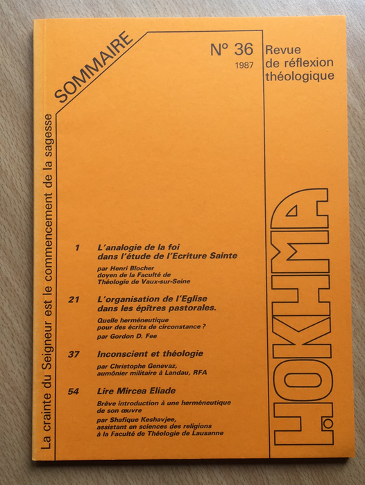 Occasion - Hokhma n°36