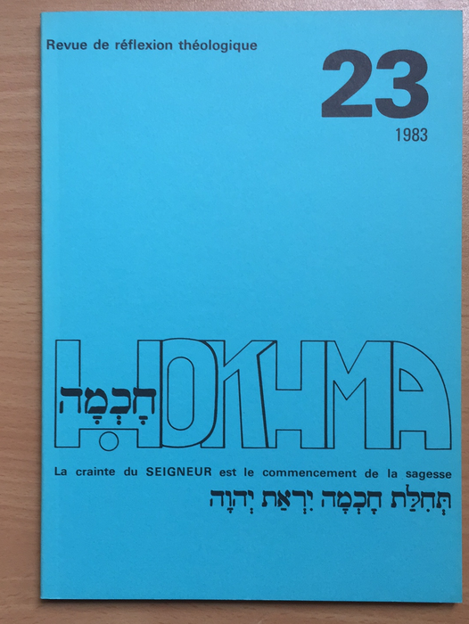 Occasion - Hokhma n°23