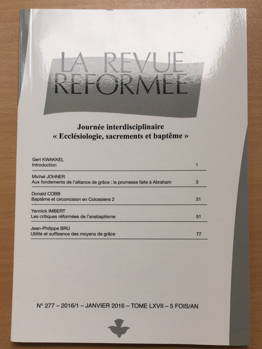Occasion - La revue réformée #277 Janvier 2016