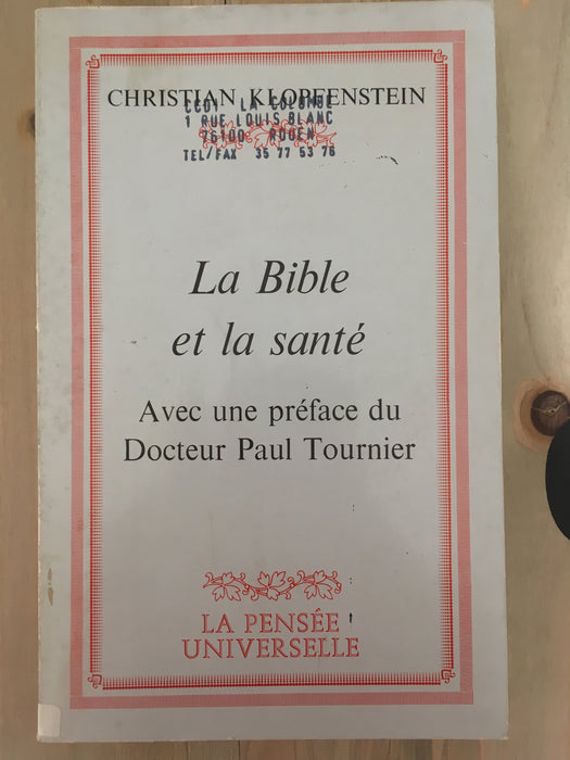 Occasion - La Bible et la santé