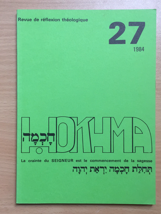 Occasion - Hokhma n°27