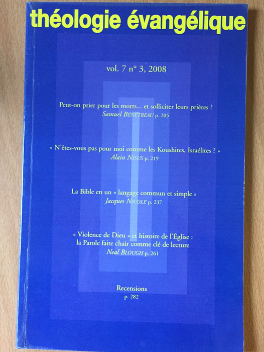 Occasion - Théologie Évangélique vol.7 #3 2008