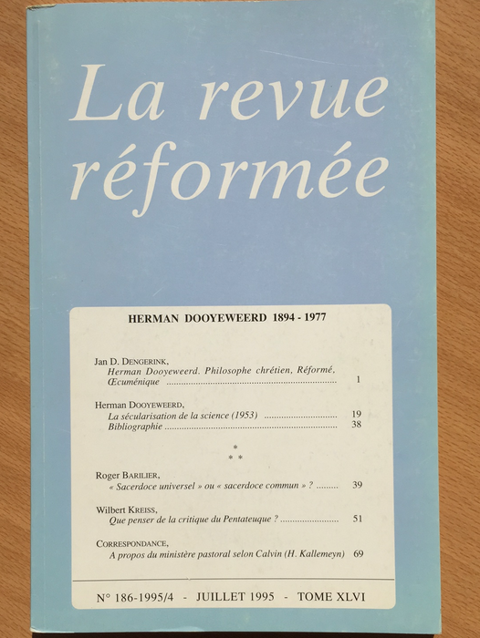 Occasion - La revue réformée #186 1995/4