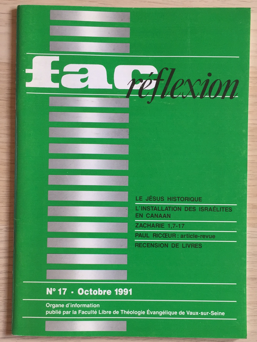 Occasion - Fac réflexion vol.17 1991