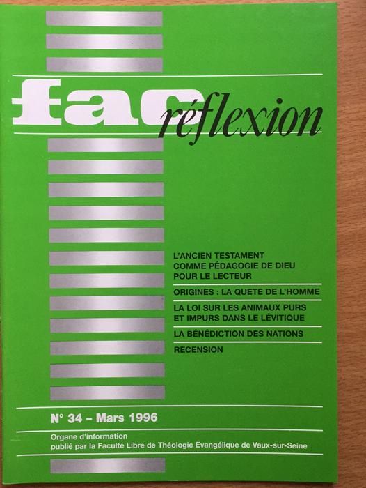 Occasion - Fac réflexion vol.34 1996