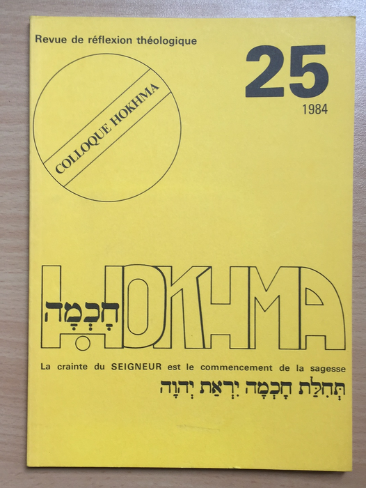 Occasion - Hokhma n°25