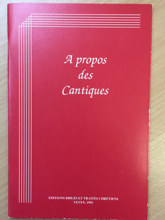 A propos des cantiques