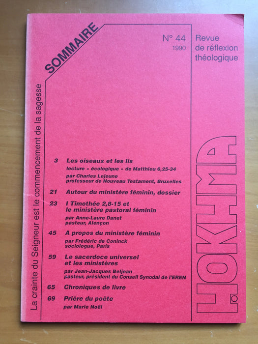 Occasion - Hokhma n°44