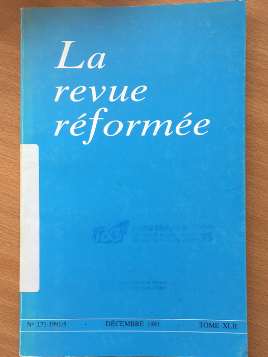 Occasion - La revue réformée #171 1991/5