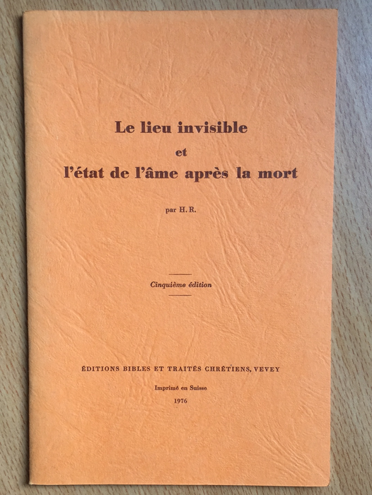 Le lieu invisible et l'état de l'âme après la mort