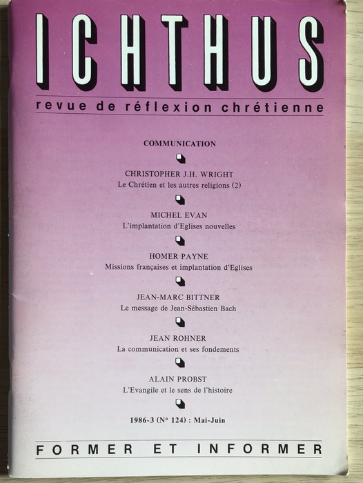 Occasion - Ichthus N°124 [WRIGHT Christopher J.H.]