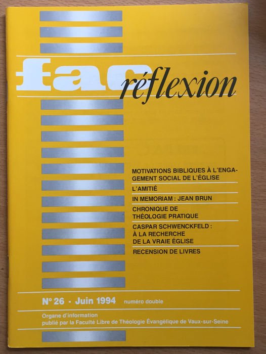 Occasion - Fac réflexion vol.26 1994