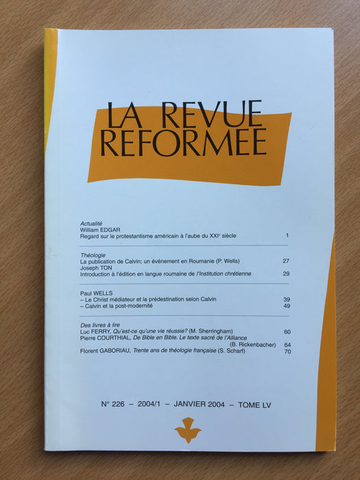 Occasion - La revue réformée #226 Janvier 2004