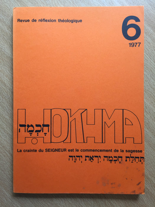 Occasion - Hokhma n°6