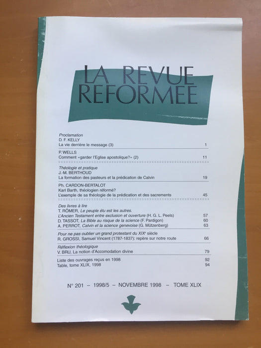 Occasion - La revue réformée #201 Novembre 1998