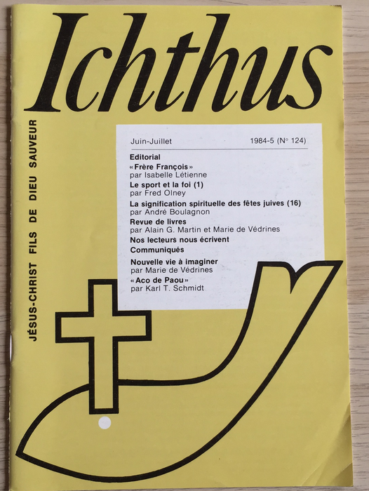Occasion - Ichthus N°124 [LÉTIENNE Isabelle]