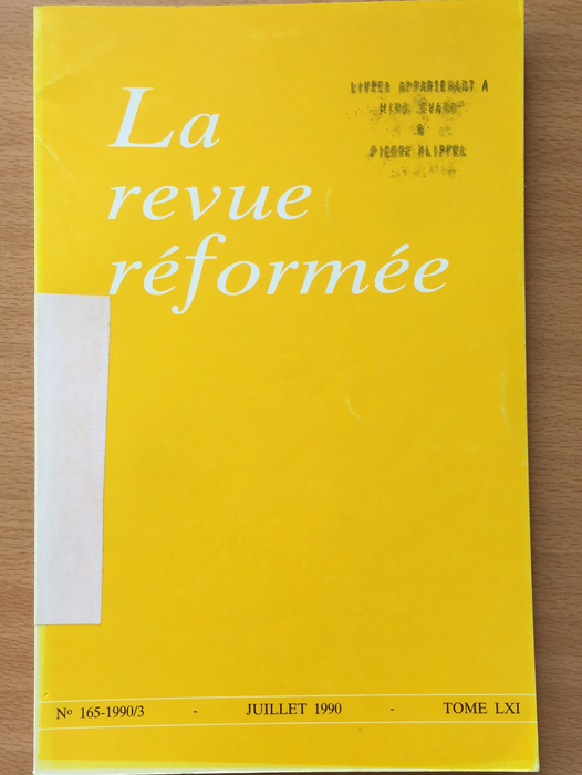 Occasion - La revue réformée #165 1990/3