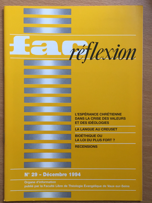 Occasion - Fac réflexion vol.29 1994
