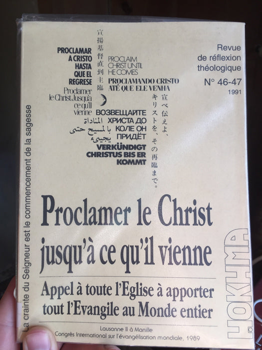 Occasion - Hokhma Proclamer le Christ jusqu'à ce qu'il vienne