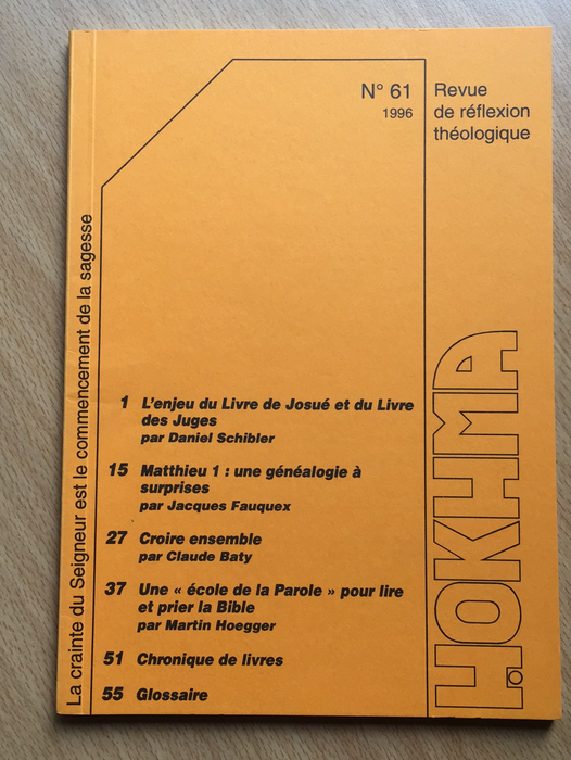 Occasion - Hokhma n°61