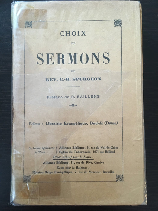 Choix de sermons du REV. C.-H. Spurgeon