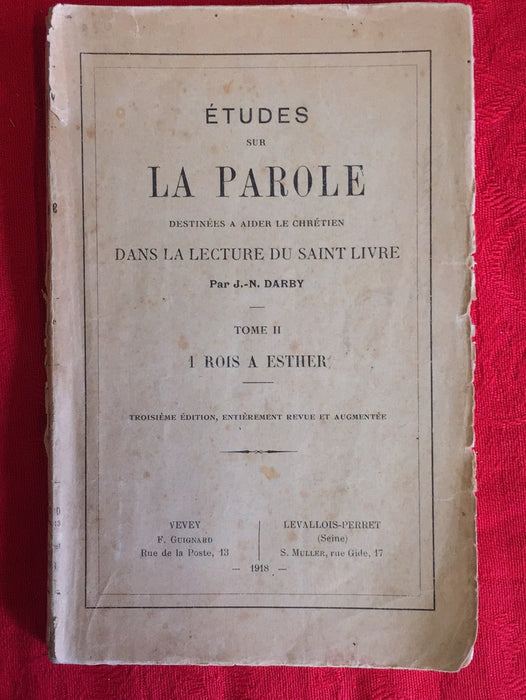 Études sur la Parole de Dieu