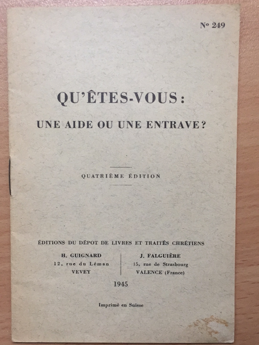 Qu'êtes-vous : une aide ou une entrave ?