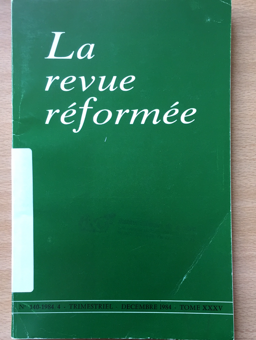 Occasion - La revue réformée #140 1984/4