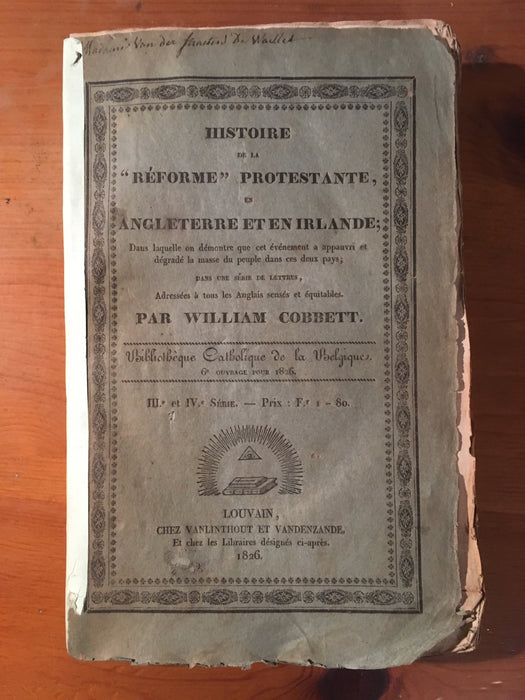 Occasion - De la réforme protestante en Angleterre et en Irlande (livre anti protestant)