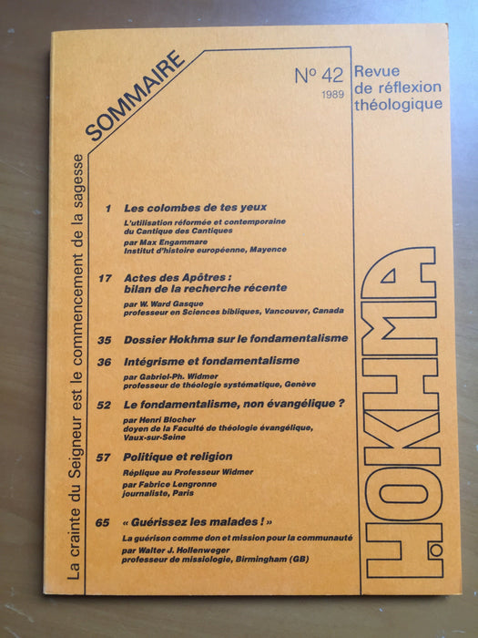 Occasion - Hokhma n°42