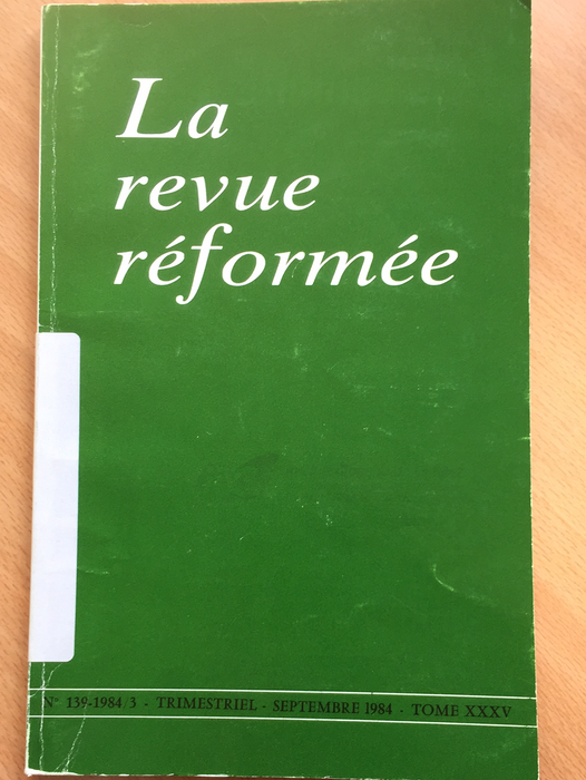 Occasion - La revue réformée #139 1984/3