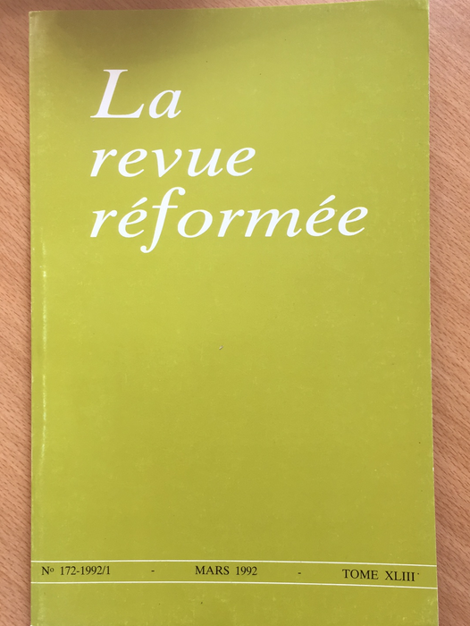 Occasion - La revue réformée #172 1992/1