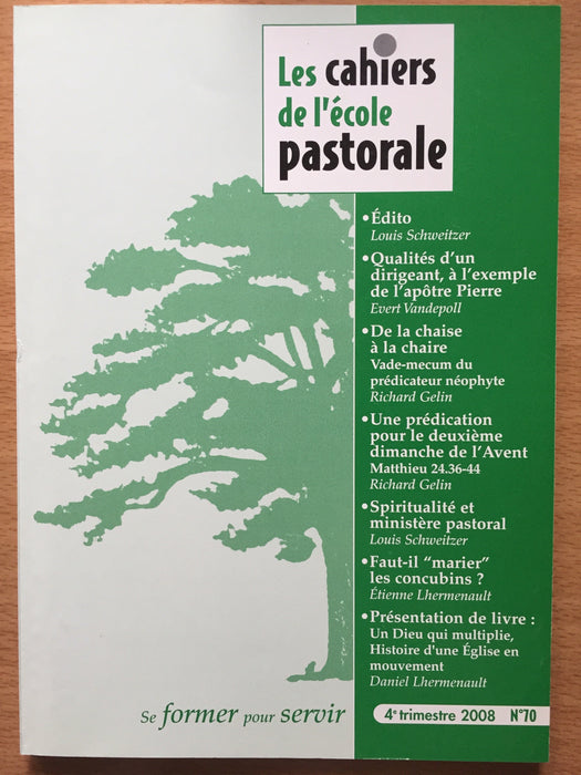 Occasion - Les cahiers de l'école pastorale - 70