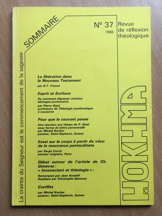Occasion - Hokhma n°37