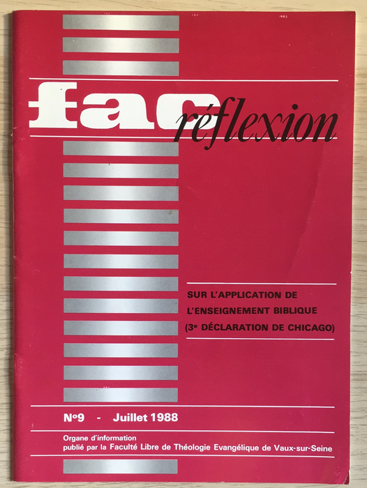 Occasion - Fac réflexion vol.9 1988