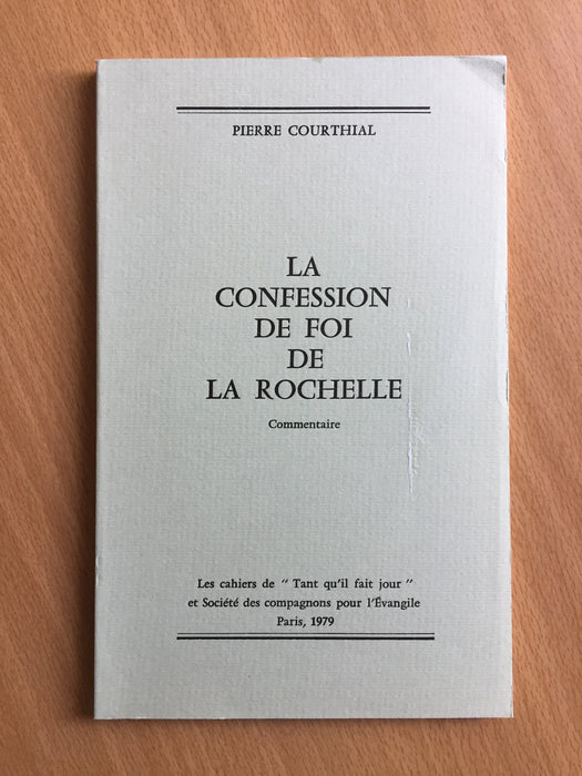 La Confession de foi de la Rochelle