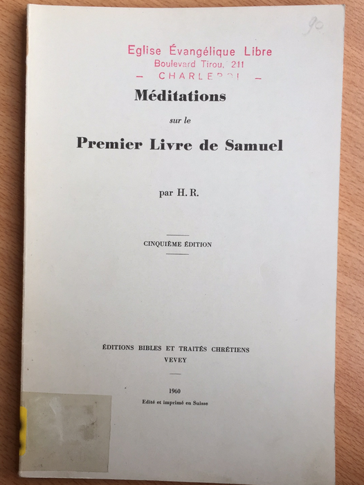 Occasion - Méditations sur le premier livre de Samuel