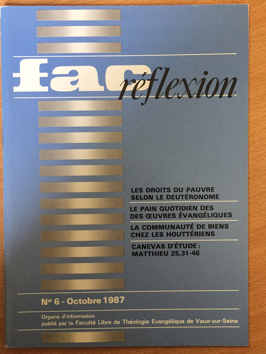 Occasion - Fac réflexion vol.6 1987